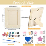 HASTHIP Wooden Photo Frame Kit for DIY Crafts with 6 Frames and 30 3D Decals | Eco Wood