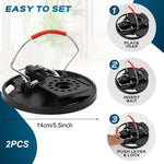 HASTHIP Rat Trap for Home and Garden featuring Quick Response Spring Mechanism | 2 Pcs Reusable PP Design