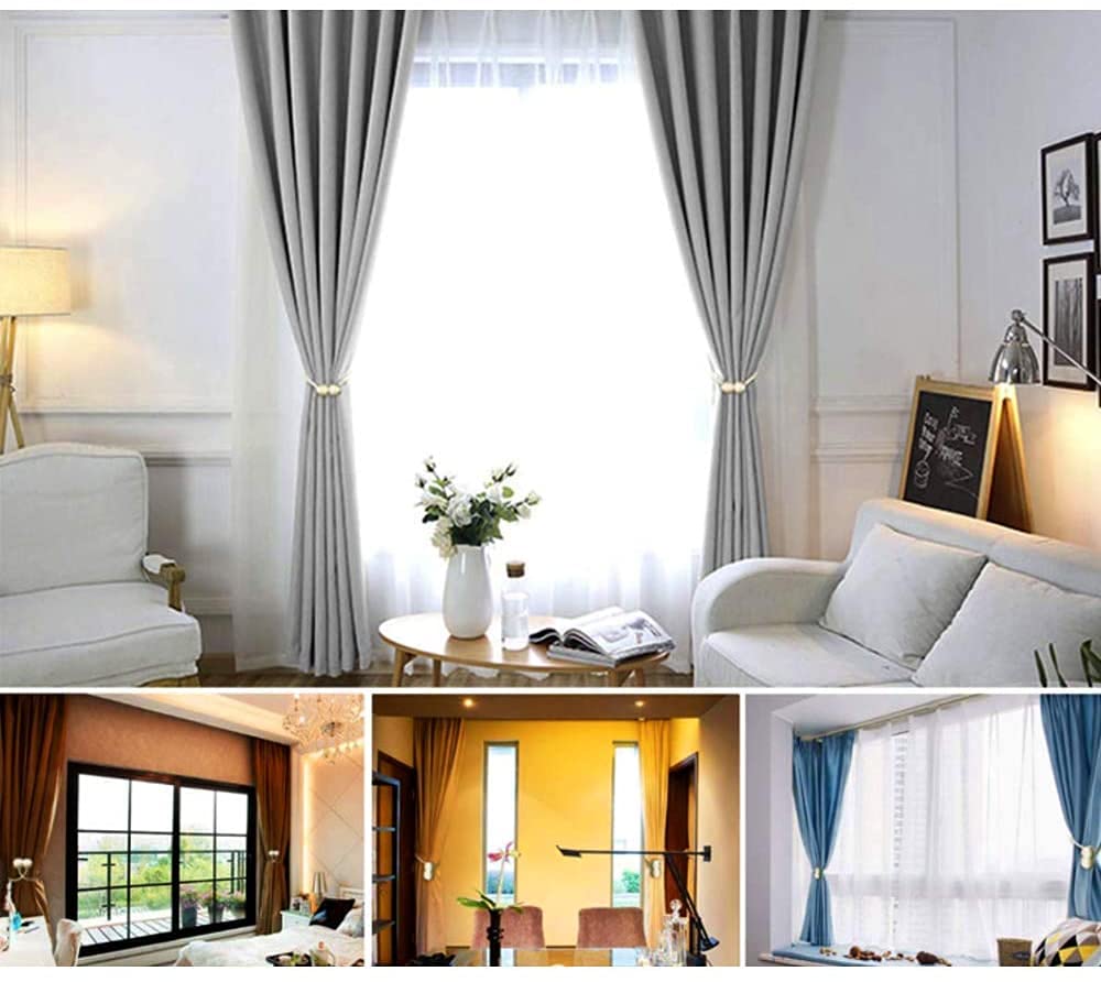 HASTHIP Magnetic Curtain Tiebacks for Home and Office featuring Strong Nickel Magnets | 16in Rope Pack of 2 Red