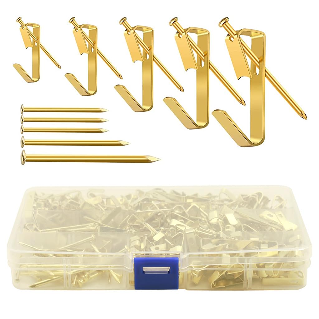 HASTHIP Picture Hanging Kit for Home and Office Decor with 330 pcs Steel Hooks and Nails | Easy Wall Mount Storage Box