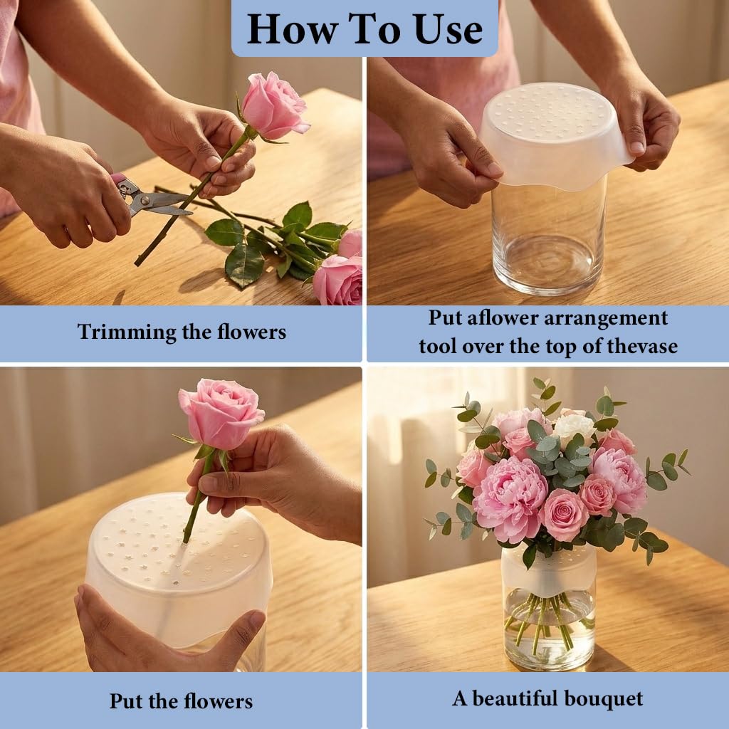 HASTHIP Silicone Flower Arranger Grid for Vases