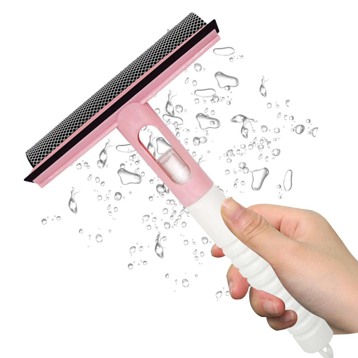 HASTHIP Glass Cleaner Wiper for Windows and Mirrors with 3 in 1 Spray Bottle | Compact Portable Design