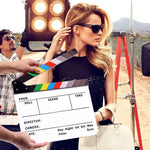 HASTHIP Clapper Board for Filmmaking with Magnetic Strips and 24 x 30cm Acrylic Design | 2 PCS Set