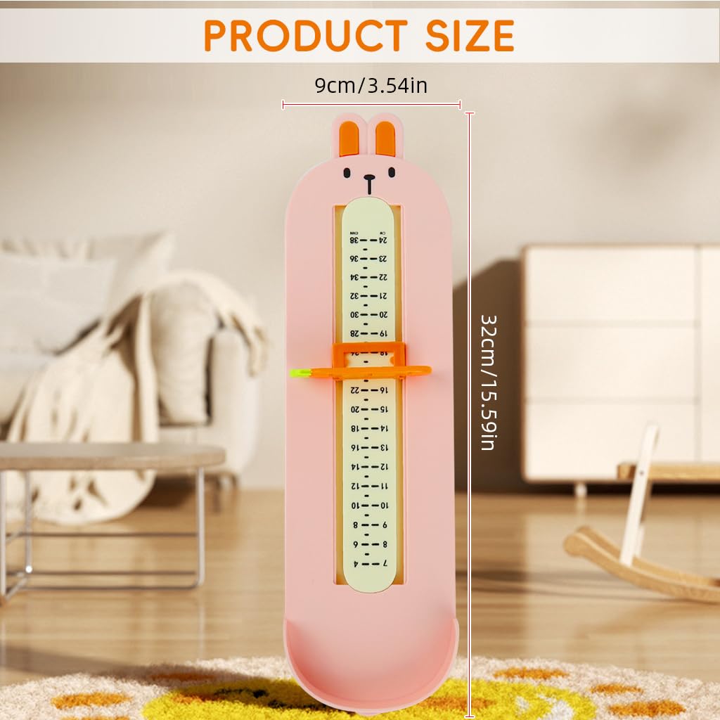HASTHIP Foot Length Gauge for Baby and Kids with CM & EU Dual Scale | Sliding Block Design