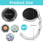 HASTHIP Desk Bag Hanger for Table and Office with Folding Ring Hook | 3Pcs Aluminum Alloy Set