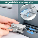 HASTHIP Sliding Window Key Locks for Home Security with Dual Screw-In Stud Design | 3 Pcs Silver Aluminum
