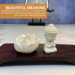 HASTHIP Buddha Statue for Home and Office Decoration with Lotus Seat | White Bodhisattva Figurine