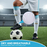 HASTHIP Compression Soccer Socks High Elastic Moisture Wicking Football Socks-M