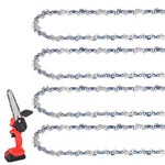HASTHIP Chainsaw Replacement Chain Set for Wood Cutting with Low Kickback 6 in Steel | 4 Pack