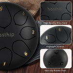 HASTHIP Steel Tongue Drum for Meditation and Yoga with 6 in 8 Note Design | Gold Handpan
