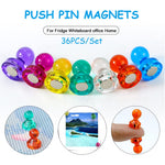 HASTHIP Fridge Magnets for Home and Office with 36pcs Strong Neodymium Core | Colorful Set
