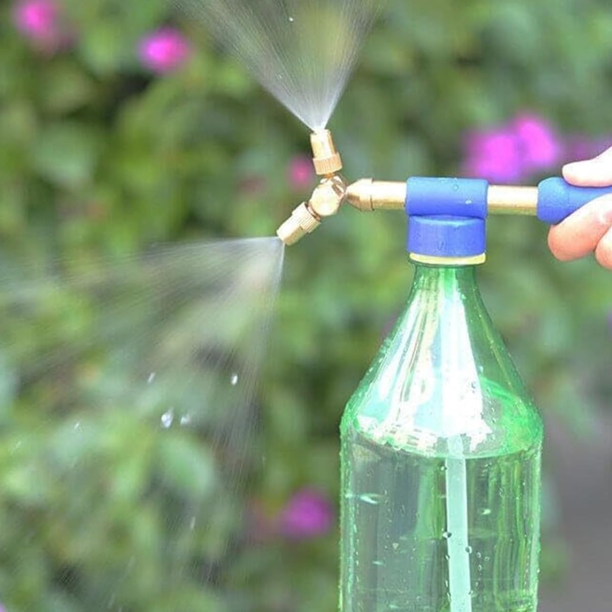 garden spray bottle nozzle HASTHIP Manual Garden Sprayer with Dual Nozzles and Brass Body– Hasthip