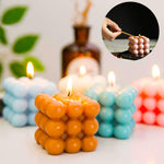 HASTHIP Candle Mould for DIY Candle Making with 50 Wicks and 2 Wick Holders | Food Grade Silicone Cube Mold