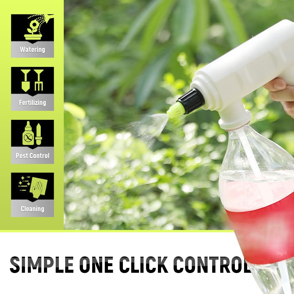 HASTHIP® Electric Sprayer for Water Bottles USB Rechargeable Electric Handheld Sprayer with Metal Long Nozzle Smart Electric Sprayer with Timer Electric Sprayer for Water Bottles, Container