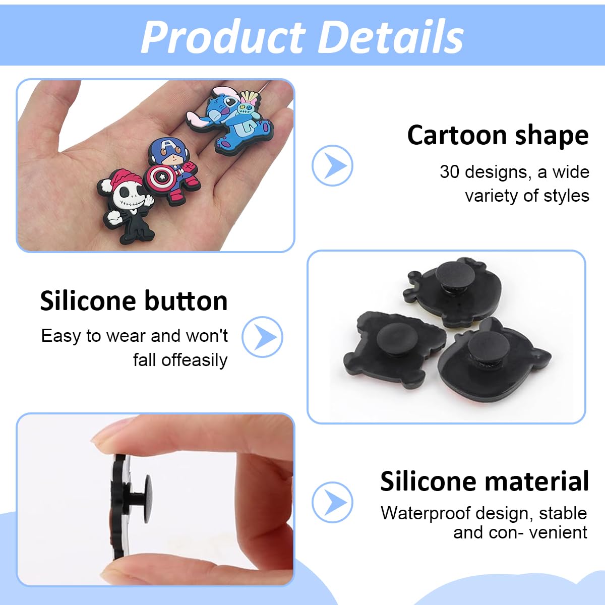 HASTHIP® Plastic 12Pcs Cartoon Charms For Clogs Slipper Decoration Diy Color Charms Cartoon Spider Man Rubber Charms For Clogs Slipper Casual Clogs Decoration For Kids Charms Fashion Clogs Charms