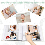 HASTHIP Pregnancy Journal for 200 6 inch Photos with Cartoon Hardcover & Note Pages | Baby Shower Gift for Mom to Be