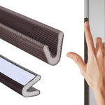 HASTHIP Door Gap Filler for Doors and Windows with Self Adhesive Grid Backing 9.8 ft Brown | Soundproof and Weatherproof Silicone Strip