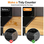 HASTHIP Stove Gap Covers for Cleaner Counters with Spring Notches 13.8 to 27.6 in Stainless Steel