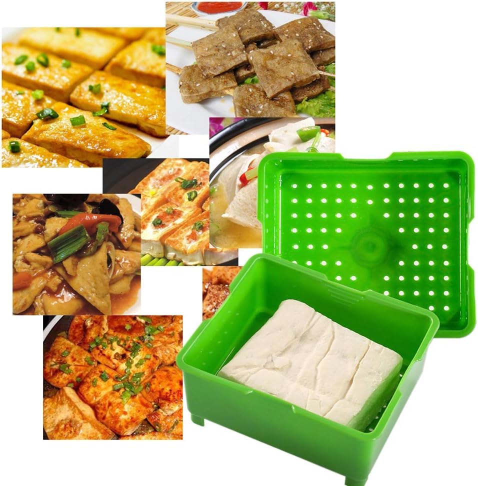 Tofu Press Drainer Water Remover Food Grade Tofu Making Tools Homemade Tofu Tools Quick Excessive Water Removal Easy Tofu Drainer Press for Tofu Within 4.5x3.78x1.77 inch, Dish Washer Safe