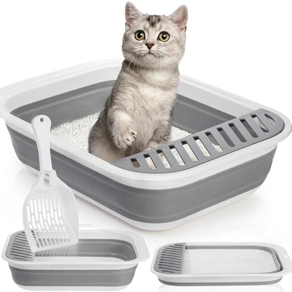 HASTHIP® Collapsible Small Cat Litter Box