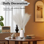 HASTHIP Faux Beige Pampas Grass Decor for Vase Filler and Home Display 20PCS 18in | Elegant Artificial Floral for Wedding and Farmhouse Rooms