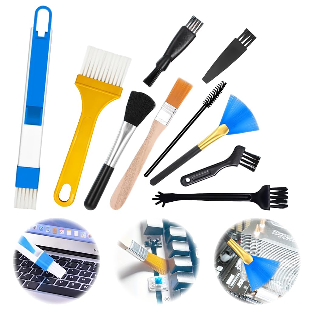 HASTHIP® Kit de Limpieza 20-en-1 para Portátil,Teléfono y Teclado con Cepillos de Nailon Anti-estáticos,Cepillo Retráctil Bolígrafo Limpieza para AirPods Spray y Paño Microfibra