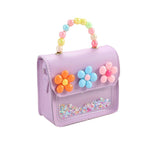 HASTHIP® Bolso Cruzado para Niñas Pequeñas,Monedero Infantil con Flor para Niñas de 3 a 8 Años,Bolso de Hombro Lindo Regalos Cumpleaños (Purple)
