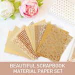 HASTHIP Scrapbook Paper Set for Journaling and Card Making with 32 Sheets 10x14 cm Brown