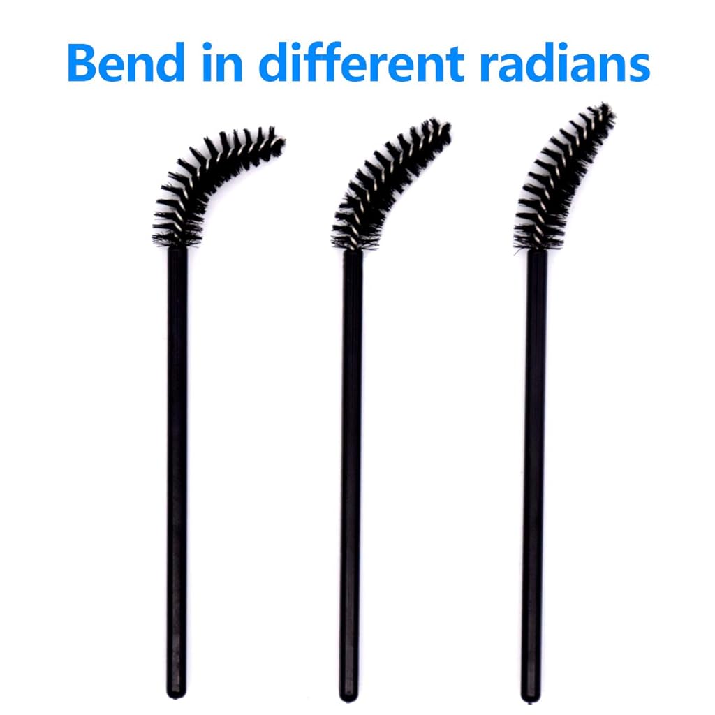 MAYCREATE® 50 Pcs Eyelash Brushes Mascara Wands Black Eye Lash Brush Spoolies for Eyelash Extension, Eyebrow Applicator and Makeup