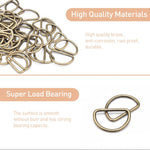 HASTHIP Metal D Rings for DIY Leather Crafting with Smooth Edges and 4 Colors | 40pcs Set