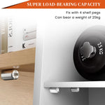 HASTHIP Shelf Support Pegs for Cabinets and Bookcases with 20 pcs Nickel Plated Iron Pins | Anti Slip Silicone Sleeve