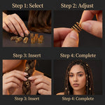 HASHITP 220-Pc Gold Hair Jewelry for Braids