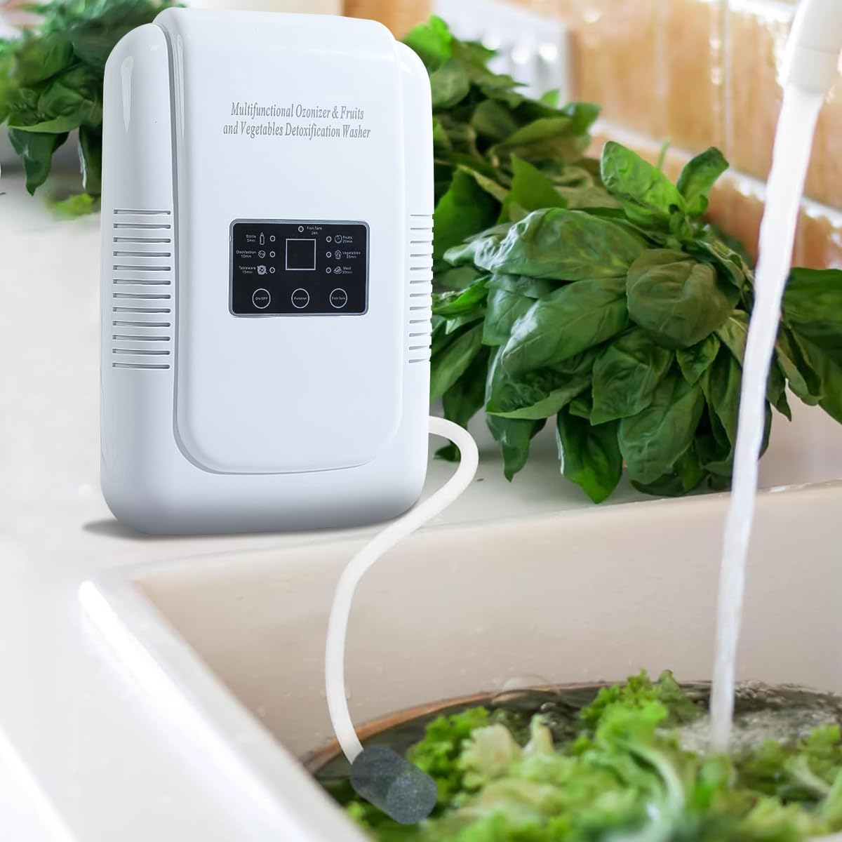 HASTHIP® Ozone Generator with Timer Multi-functional Ozone Generator for Air Purification, Water Treatment, Vegetable Cleaning 600mg/h Ozone Generator Machine for Purifying Water for Cleaning