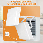 HASTHIP Air Conditioner Deflector for Evaporative Coolers with 47–58cm Retractable Panel | Adjustable Tilt Angle and Tool Free Setup