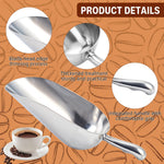 HASTHIP Ice Scoop for Ice Buckets with 12 oz Deep Bowl and Ergonomic Handle | Aluminum Tool