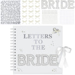 HASTHIP® memory book 8 inch DIY photo album kit for bridal shower guest book scrapbook with 20 blank pages, alphabet stickers, ribbon closure and decorative accessories for personalized gifts