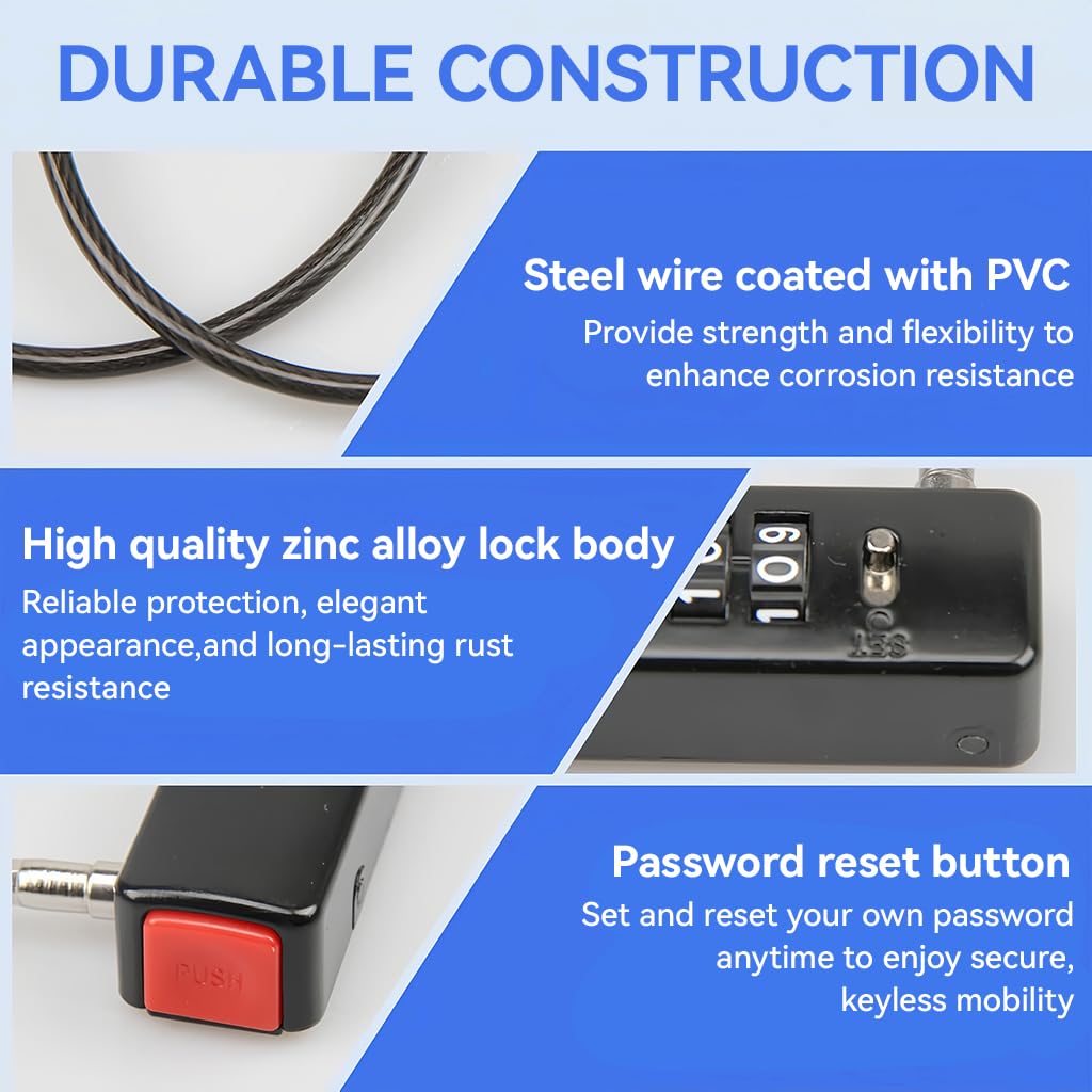HASTHIP® 60cm Combination Cable Lock
