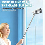 HASTHIP Window Cleaning Mop with 53.9 in Long Handle and 2 in 1 Double Sided Microfiber Head | Wet and Dry Use