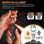 Supvox® Safety Gadgets for Self Defence, Safety Siren Keychain Loud Alarm for Women's Protection, 130 dB Loud Safety Siren Whistle with LED Light for Men, Children, Elderly, Without Battery (Black)
