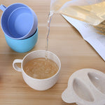 4 Pcs Unbreakable Wheat Straw Plastic Mugs with 2L Cold Water Kettle, 4 Multicolor Cups for Kids Children Toddler Adult, Dishwasher Coffee Mug for Water, Tea, Milks, Juice