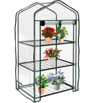 HASTHIP Mini Greenhouse for Indoor and Outdoor Gardening with Triple-Layer Shelf 59x39x126cm