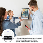 HASTHIP Picture Hanging Kit for Wall Décor with 100 Sawtooth Hangers & 200 Screws | Metal Frame Mounting Set