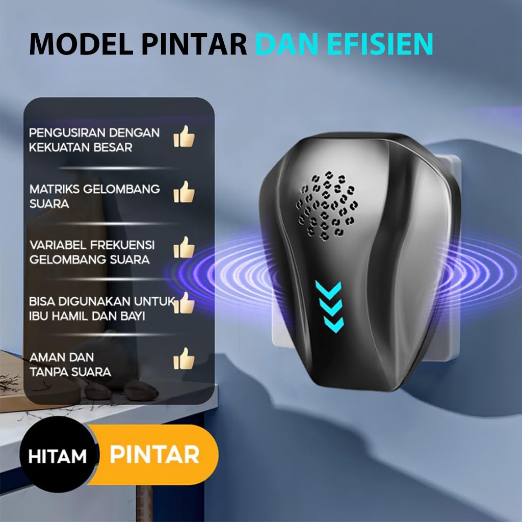 HASTHIP Ultrasonic Pest Repeller for Indoor Home Use with Smart Frequency Technology | Silent Plug-In Pest Control Device for Rodents, Mosquitoes and Cockroaches