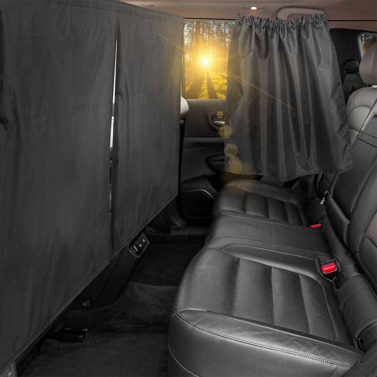 HASTHIP® Cortinas de Coche Privadas Universales, Parasol Lateral Ventana Coche con Protección UV, Cortinas Opacas Plegables Anti-Mosquitos, Sombrilla para Niños Mascotas SUV Sedán Viaje