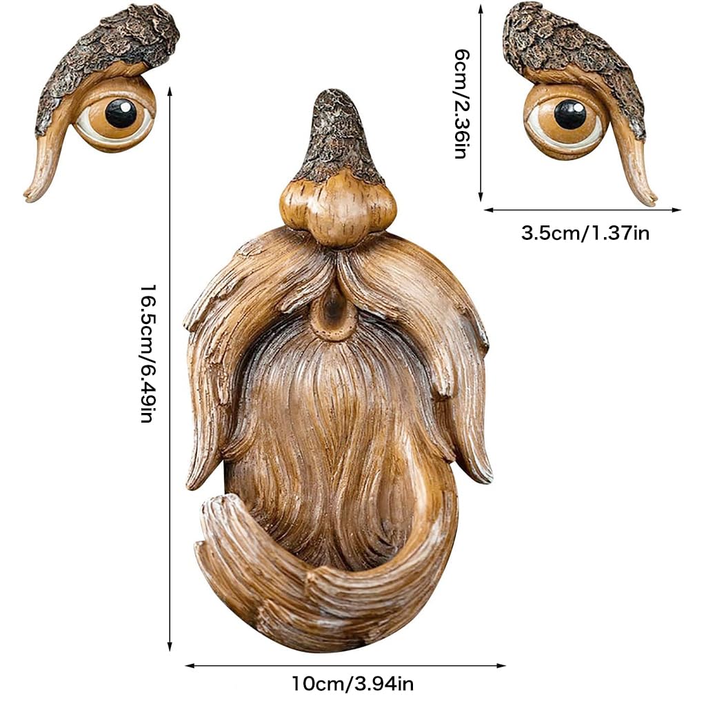 HASTHIP Bird Feeder for Garden and Patio featuring Resin Wood Spirit Design | Tree Mounted Outdoor Decor