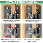 HASTHIP Door Latch Lock for Gate and Closet with 90°/180° Adjustable Design | Zinc Alloy