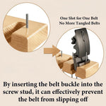 HASTHIP 2-in-1 Belt Hanger Organizer with 360° Rotating Hooks for Belts, Ties & Scarves