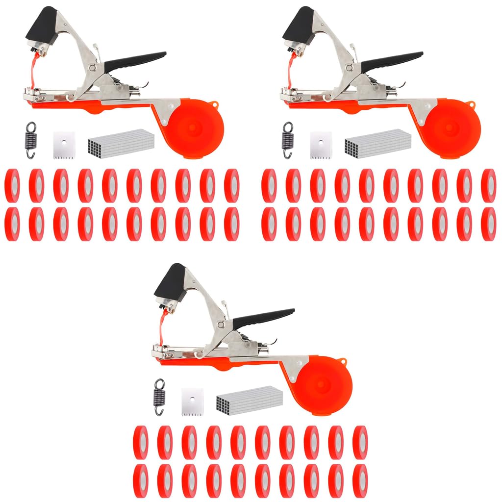 HASTHIP Plant Tying Tape Machine for Garden Vines with 20 Rolls 11mm×25m Tape | Includes Staples