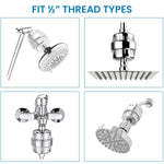 HASTHIP Shower Filter Replacement for Universal Shower Heads with 20 Stage Activated Carbon Core 20Pcs 6.1x6.9cm | Removes Chlorine and Heavy Metals