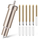 HASTHIP Engraver Blade for Cricut Maker and Explore Machines with 6 Piece Fine Point Set featuring Carbide Construction and Rubber Sleeve Safety Design